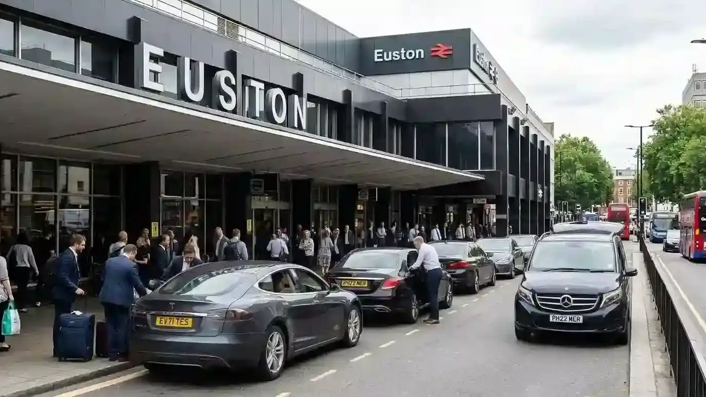 Front of London Euston railway station