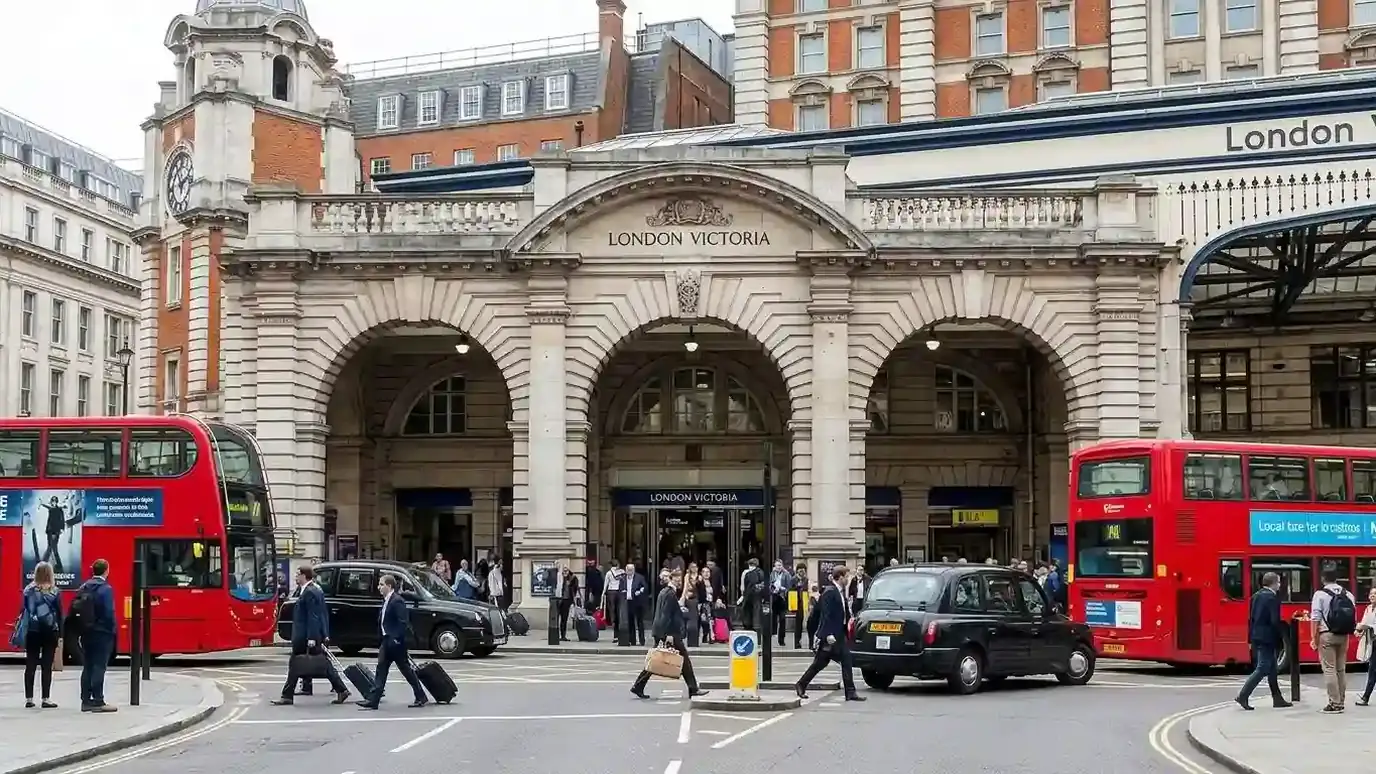 London Victoria railway station frontage