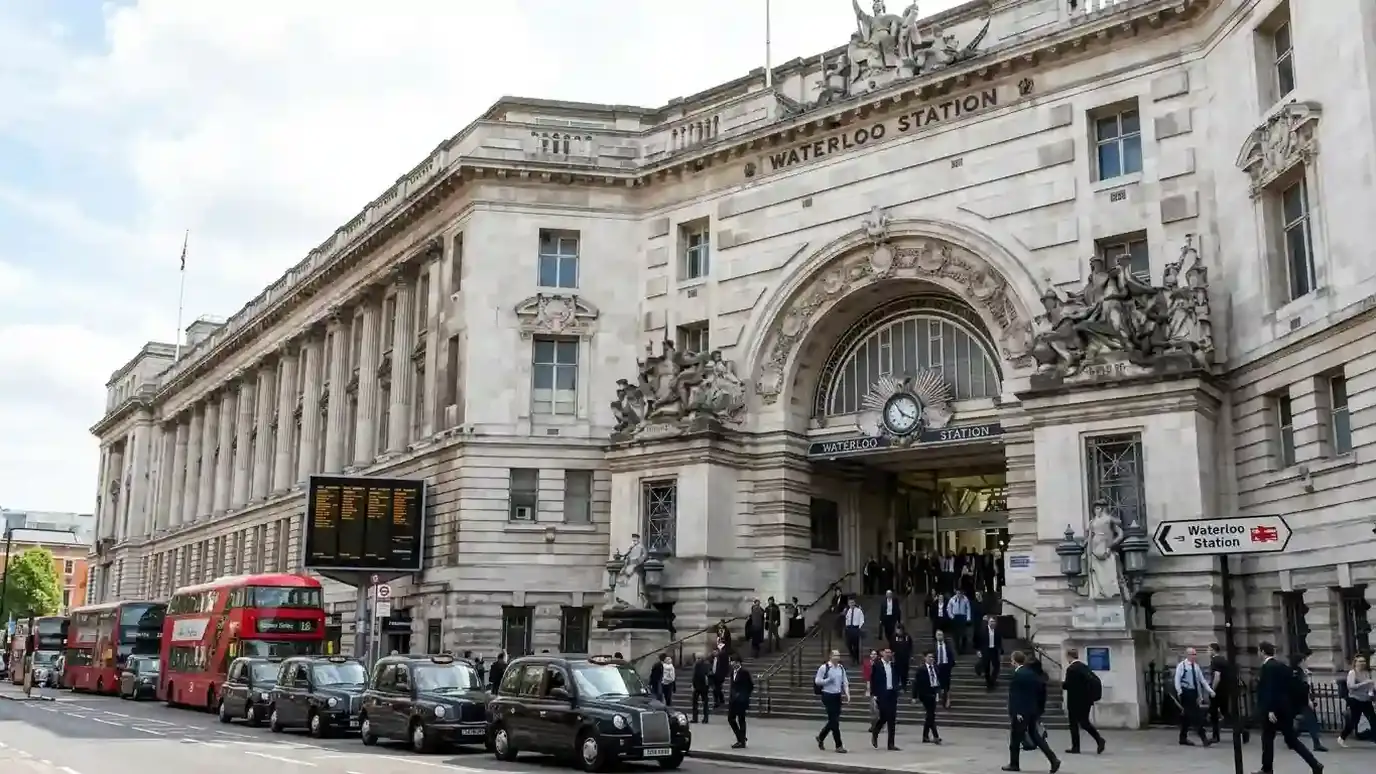 Main entrance of London Waterloo station